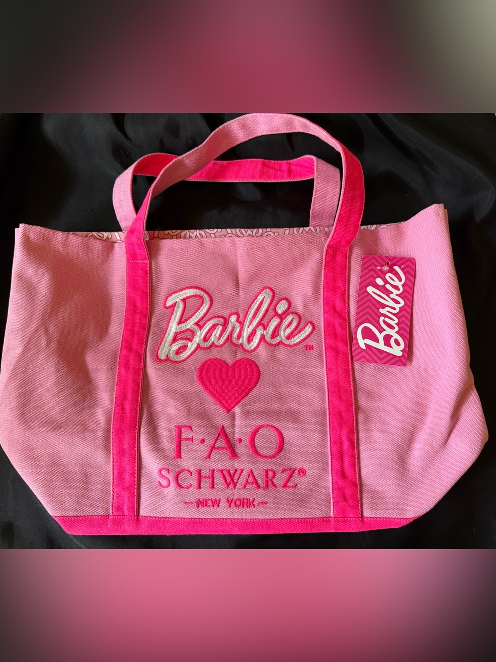 NWT FAO Schwarz Barbie Tote Bag